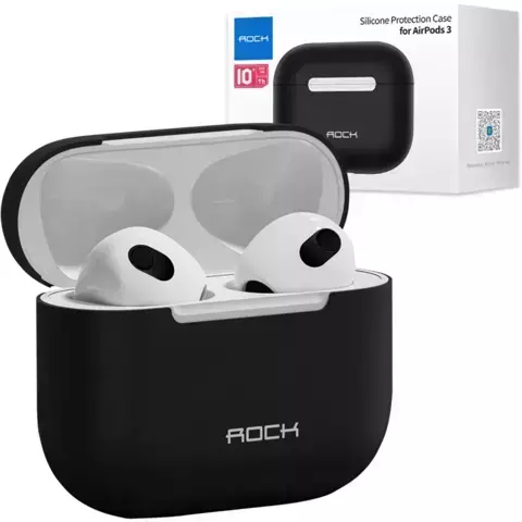 ROCK Etui pokrowiec na słuchawki AirPods 3 Czarny