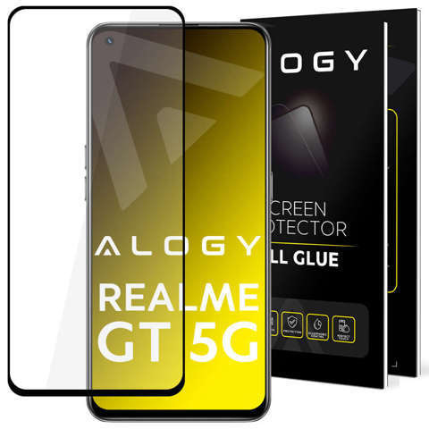 Szkło Alogy Full Glue case friendly do Realme GT 5G Czarne