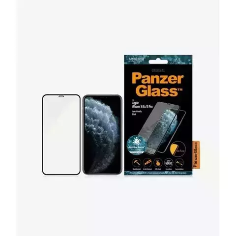 Szkło PanzerGlass E2E Super+ do iPhone X/XS /11 Pro Case Friendly czarny/black