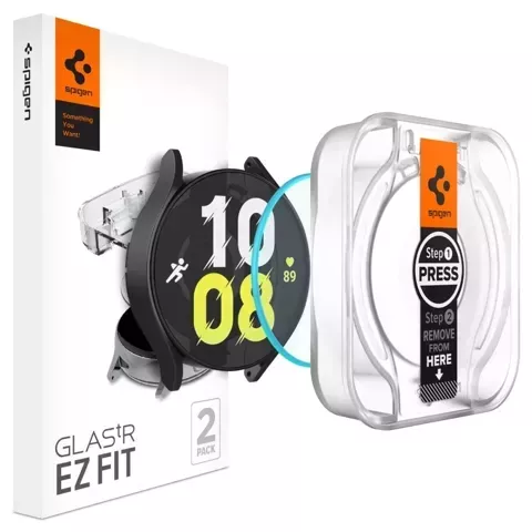 Szkło hartowane Spigen Glas.Tr „EZ-Fit” 2-Pack do Samsung Galaxy Watch 6 (44 mm) Clear