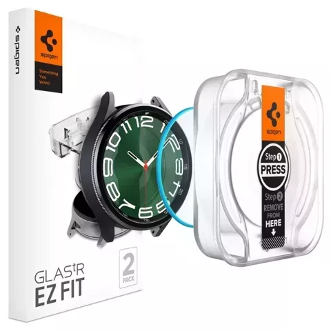 Szkło hartowane Spigen Glas.tr ”Ez-Fit” 2-Pack do Samsung Galaxy Watch 6 Classic (47 mm) Clear