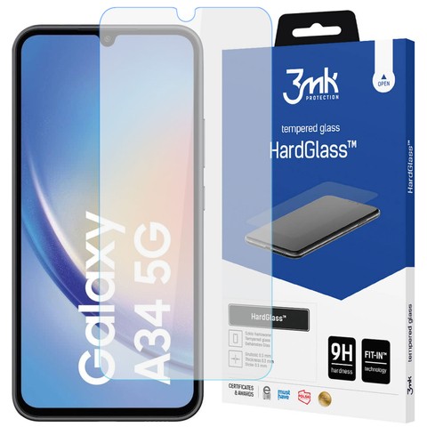 Szkło hartowane do Samsung Galaxy A34 5G 3mk HardGlass na ekran telefonu 9H