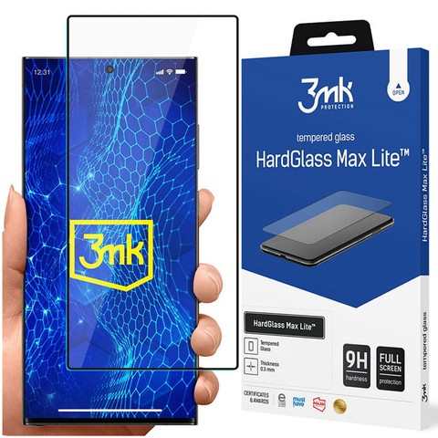 Szkło hartowane do Samsung Galaxy S24 Ultra 3mk HardGlass Max Lite™ 9H pełne na cały ekran