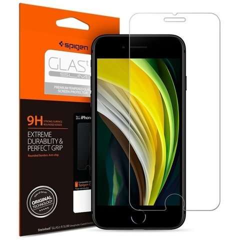 Szkło hartowane na telefon 9H Spigen Glas.tR SLIM HD do iPhone 6/6s/7/8/SE 2022/2020