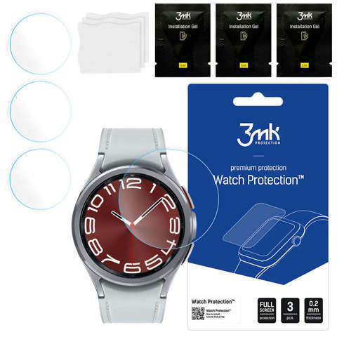 Szkło hybrydowe 3x do Samsung Galaxy Watch 6 Classic 43mm 3mk Watch Protection na ekran