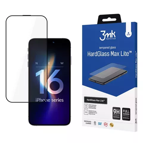 Szkło ochronne do Apple iPhone 16 Pro Max 3mk HardGlass Max Lite wzmocniona ochrona na ekran 9H szkiełko na ekran