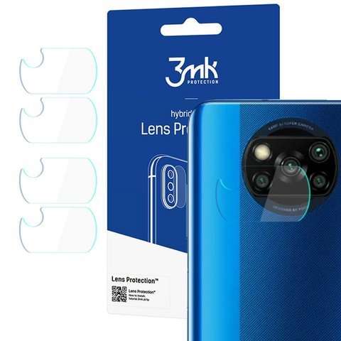 Szkło x4 na kamerę obiektyw 3mk Lens Protection do Xiaomi Poco x3 NFC