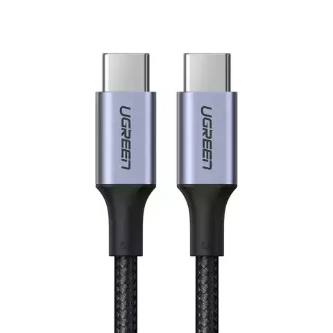 Ugreen kabel przewód USB Typ C - USB Typ C 5 A 100 W Power Delivery Quick Charge 3.0 FCP 480 Mbps 2 m szary (70429 US316)