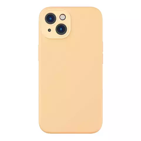 Zestaw Etui Baseus Liquid Silica Gel do iPhone 14 Plus (żółte) + szkło hartowane + zestaw czyszczący