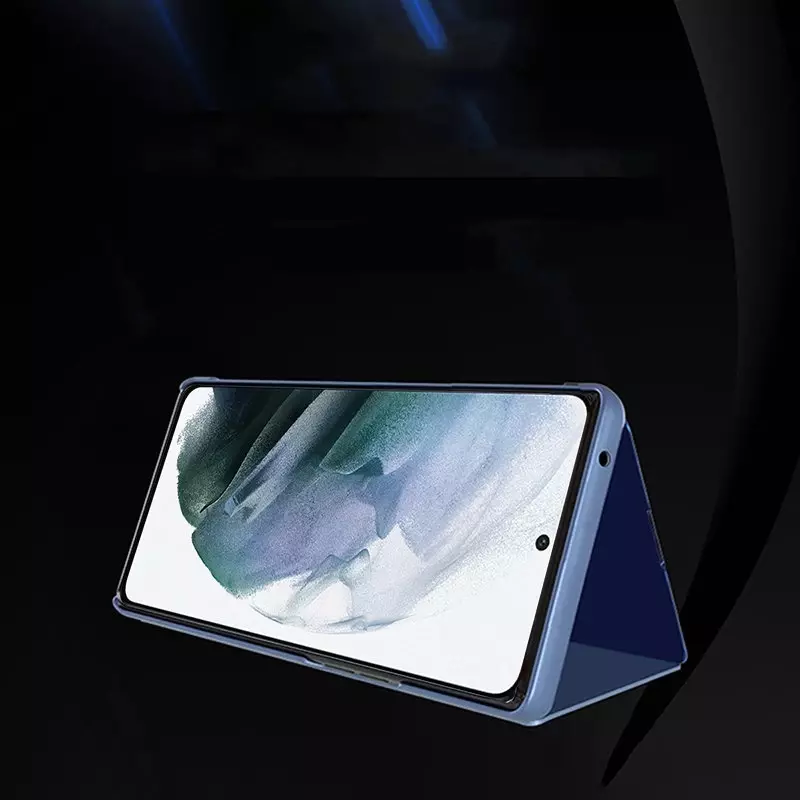 Clear View Case futerał etui z klapką Samsung Galaxy S22 Ultra czarny 