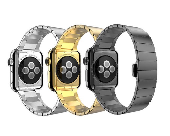 Elegancka bransoleta metal do Apple Watch Lock Loop 42mm CZARNA - 4kom.pl