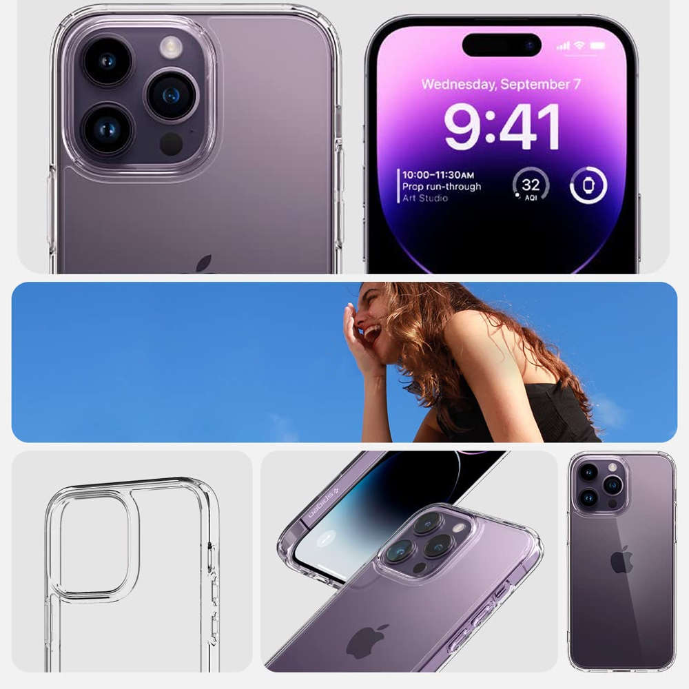 Etui ochronne na telefon Spigen Ultra Hybrid Case obudowa do Apple iPhone  14 Pro Crystal Clear 