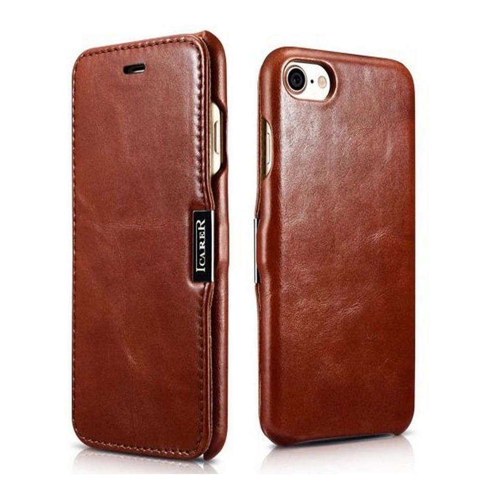 Etui z klapką Icarer Vintage do Apple iPhone 7/8/SE 2020 Brown - 4kom.pl