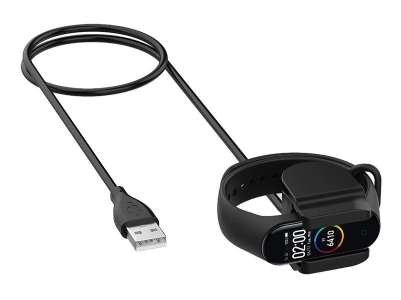 Ładowarka kabel USB do Xiaomi Mi Band 4/ Mi Band 5 1m czarny - 4kom.pl