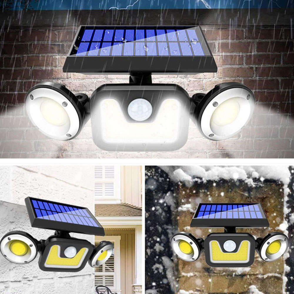 Lampa Solarna Ścienna 83 LED COB z czujnikiem ruchu i zmierzchu ...