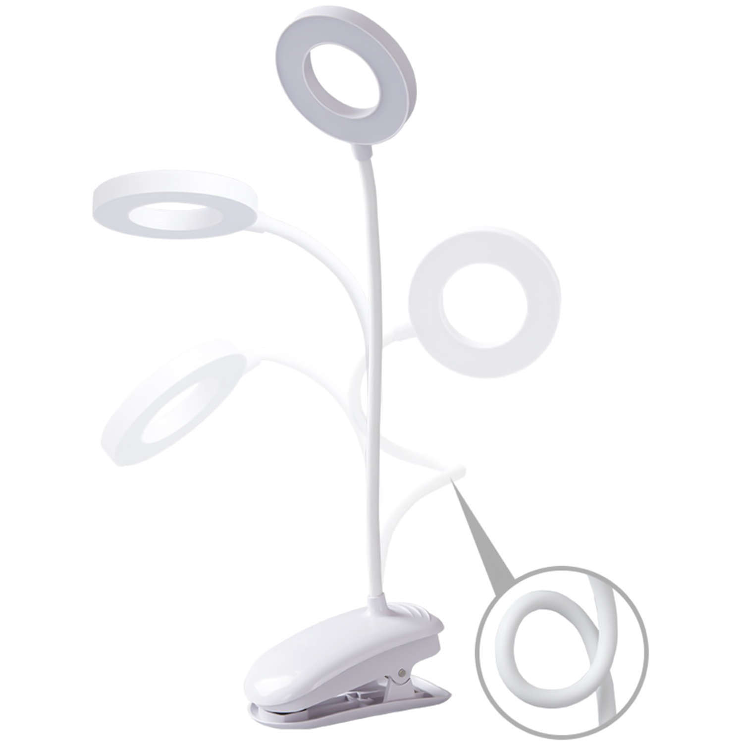 Lampa Lampka Biurkowa Alogy Desk Led Ring Lamp Z Klipsem Do Biurka Blatu Bezprzewodowa