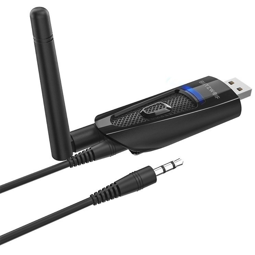 Transmiter nadajnik Bluetooth 5.0 BlitzWolf Pro USB + mini jack 3.5mm do PC TV 4kom.pl