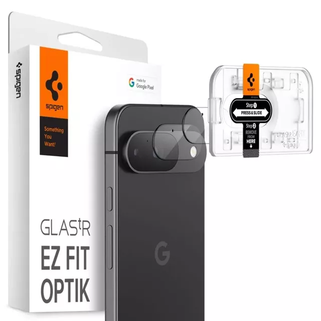  Szkło hartowane Osłona Aparatu Spigen Optik.Tr „EZ Fit” Camera Protector 2-Pack Google Pixel 9 Crystal Clear.