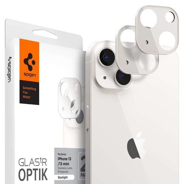 2x Oslona aparatu Spigen Optik.TR Camera Protector do Apple iPhone 13 Mini/ 13 Starlight