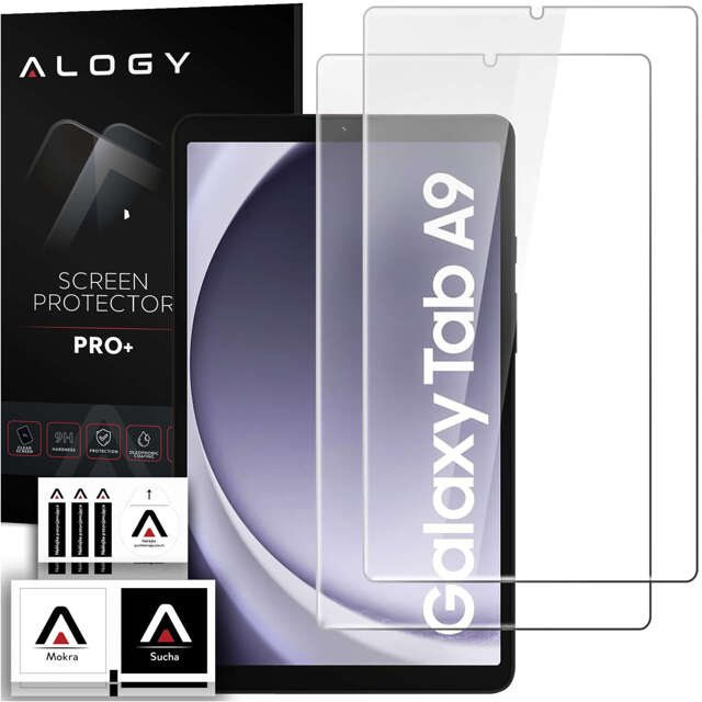 2x Szkło hartowane do Samsung Galaxy Tab A9 2023 8.7" 2gen X110 / X115 na ekran Alogy Screen Protector Pro+ 9H