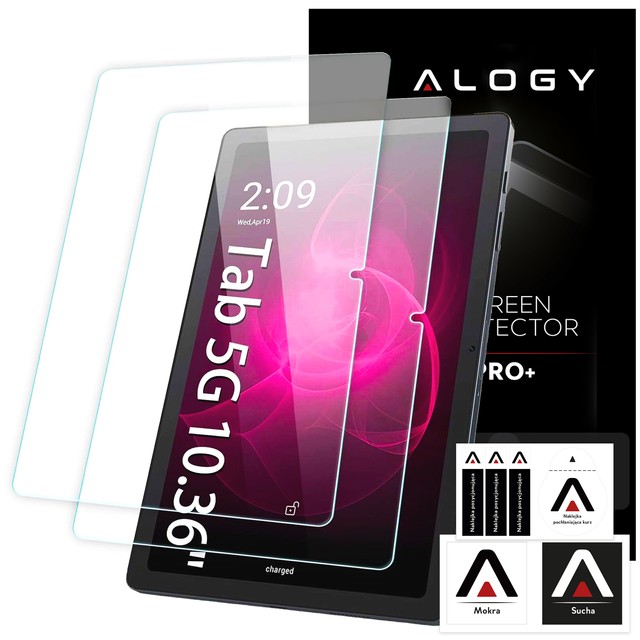 2x Szkło hartowane do T-Mobile T Tablet 5G 10.36" na tablet ekran Alogy Screen Protector Pro+ 9H