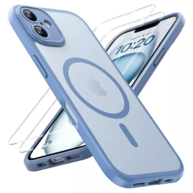 3w1 Zestaw Etui Hybrydowe + 2x Szkło hartowane do Apple iPhone 16 obudowa ochronna Hybrydowe MagSafe z ochroną obiektywu case na telefon Alogy 3in1 Case Pack Sky Blue Niebieskie