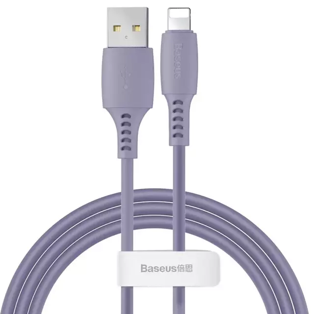 Baseus Colourful kabel przewód USB / Lightning 2.4A 1.2m fioletowy (CALDC-05)