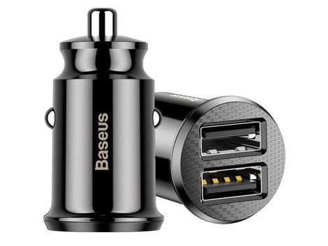 Baseus Grain ładowarka samochodowa 2x USB 5V 3.1A black