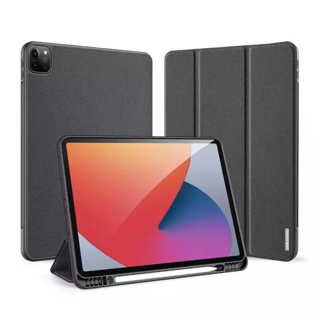 DUX DUCIS Domo składany pokrowiec etui na tablet z funkcją Smart Sleep podstawka iPad Pro 12.9'' 2021 czarny