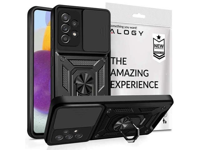 Etui Alogy Camshield Stand Ring z osłonką na aparat do Samsung Galaxy A72 4G/5G