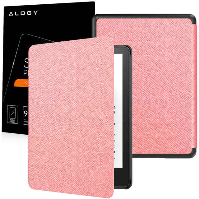 Etui Alogy Smart Case do Kindle Paperwhite 5/ V (11 gen.) Różowy + Szkło