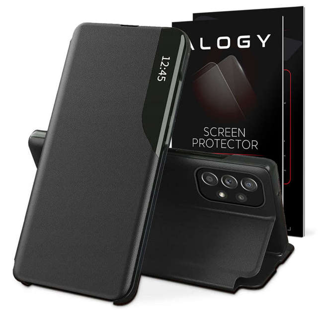 Etui Alogy Smart View Cover z klapką portfel skórzane do Samsung Galaxy A13 4G/LTE + Szkło