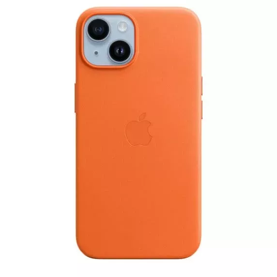 Etui Apple Leather Case do iPhone 14 plecki ochronne na telefon Orange