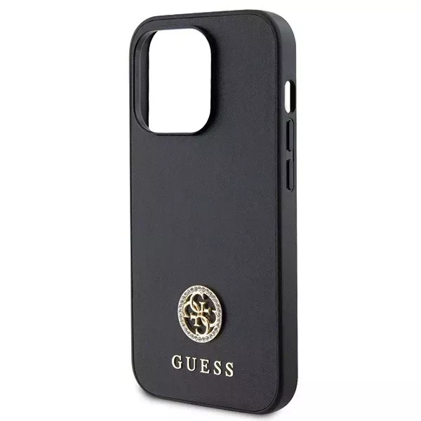 Etui Guess GUHCP15XPS4DGPK do iPhone 15 Pro Max 6.7" czarny/black hardcase Strass Metal Logo