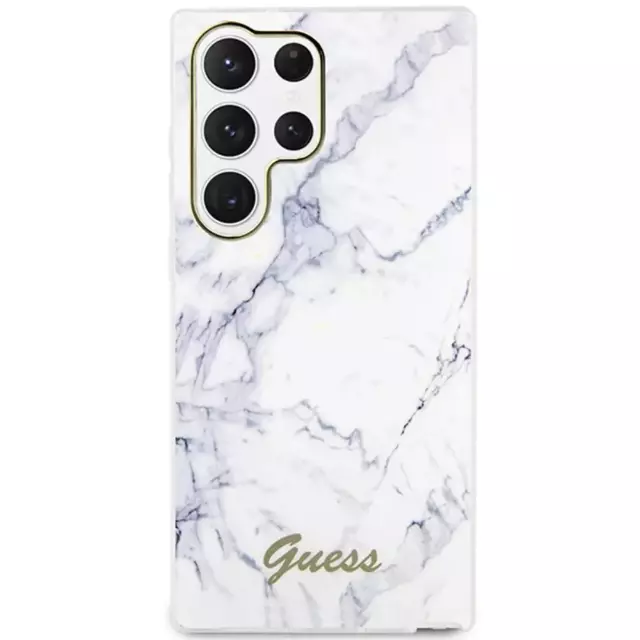 Etui Guess GUHCS23LPCUMAH do Samsung Galaxy S23 Ultra S918 biały/white hardcase Marble