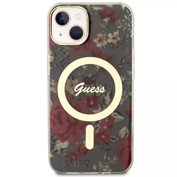 Etui Guess GUHMP14MHCFWSA do iPhone 14 Plus 6.7" hardcase Flower MagSafe