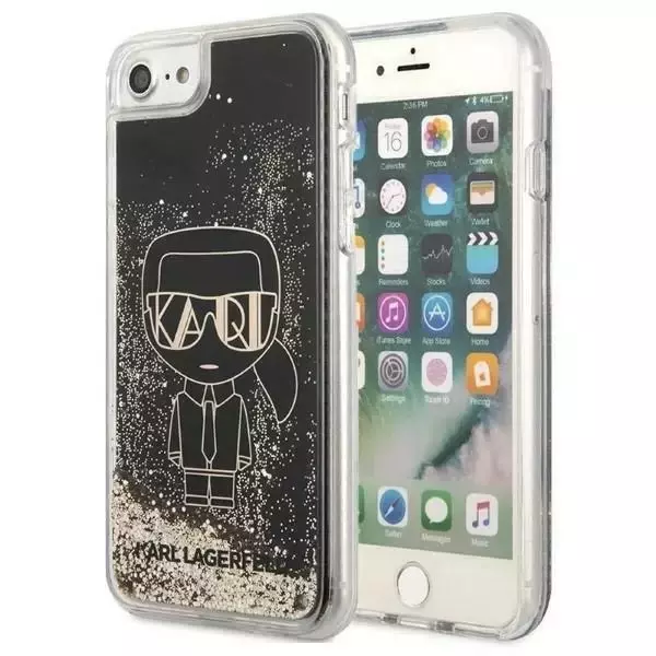 Etui Karl Lagerfeld KLHCI8LGGKBK do iPhone 7/8 SE 2020 / SE 2022 hardcase Liquid Glitter Gatsby