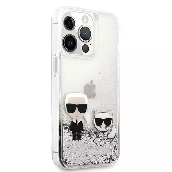 Etui Karl Lagerfeld KLHCP13LGKCS do 13 Pro / 13 6,1" hardcase Liquid Glitter Karl&Choupette