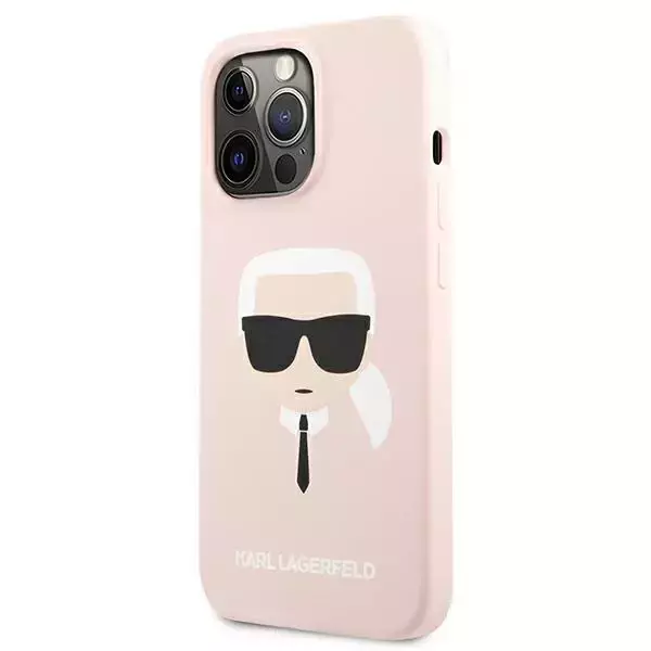 Etui Karl Lagerfeld KLHCP13XSLKHLP do iPhone 13 Pro Max 6,7" pink hardcase Silicone Karl`s Head