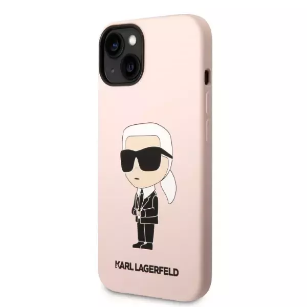 Etui Karl Lagerfeld KLHMP14MSNIKBCP do iPhone 14 Plus 6,7" hardcase Silicone Ikonik Magsafe różowy/pink