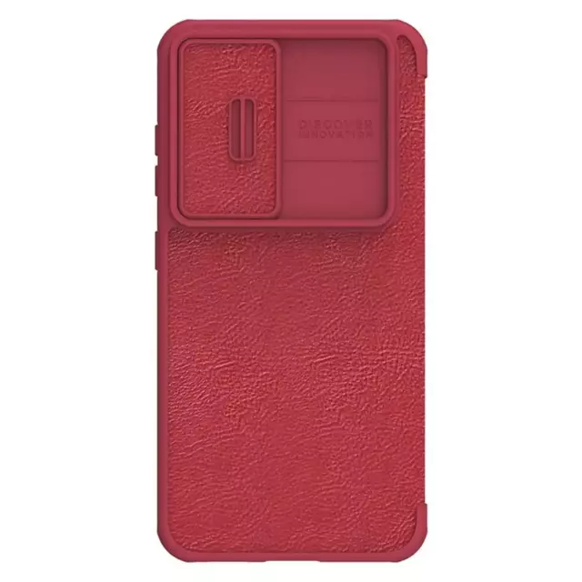 Etui Nillkin Qin Leather Pro Case etui do Samsung Galaxy S23+ pokrowiec z klapką osłona na aparat czerwone