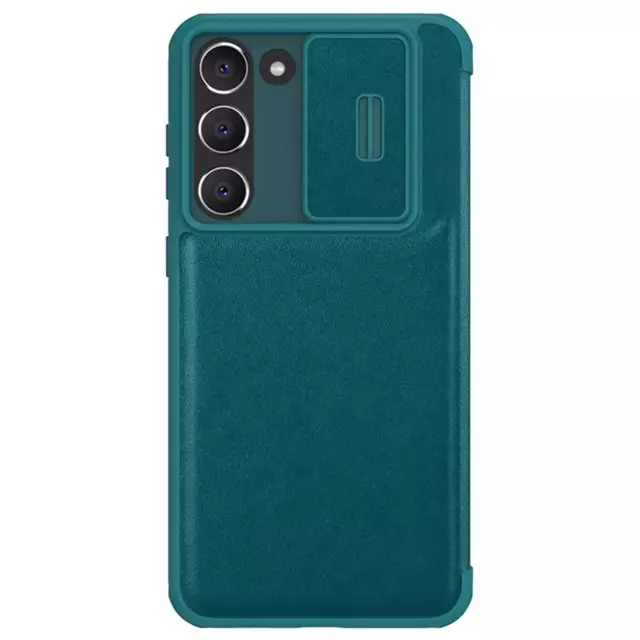 Etui Nillkin Qin Leather Pro Case etui do Samsung Galaxy S23+ pokrowiec z klapką osłona na aparat zielone