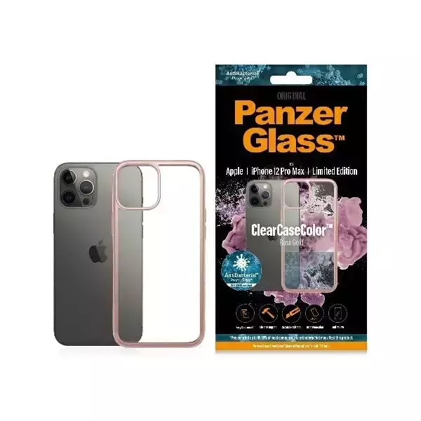 Etui PanzerGlass ClearCase do iPhone 12 Pro Max Rose Gold AB