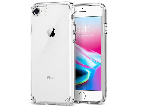 Etui Spigen Ultra Hybrid 2 Apple iPhone 7/8/SE 2022/2020 Crystal Clear + Szkło alogy