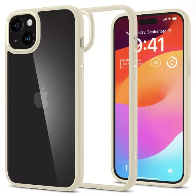 Etui Spigen Ultra Hybrid do iPhone 15 - beżowe