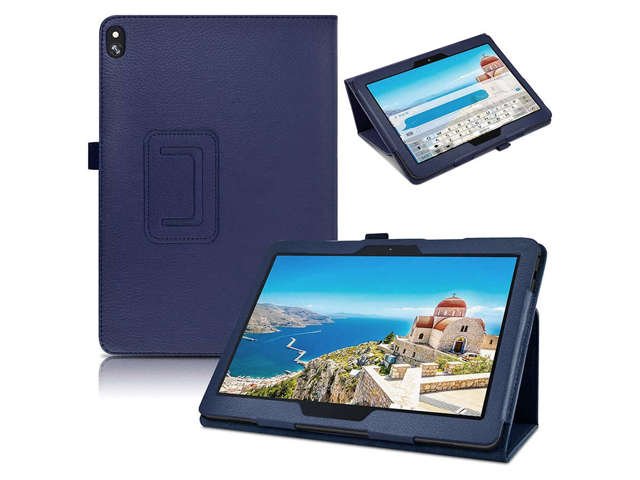 Etui Stand Cover Alogy stojak do Lenovo Tab M10 10.1 TB-X505 F/L Granatowe + Folia + Rysik