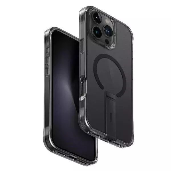 Etui UNIQ Eleva with Vertica Stand do iPhone 16 Pro Max 6.9" Czarny/Carbon Black