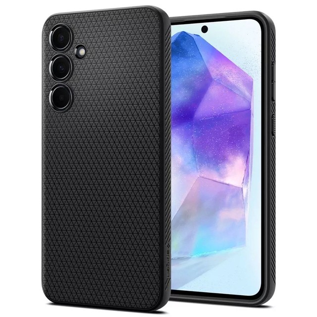 Etui do Samsung Galaxy A55 5G Spigen Liquid Air Case obudowa plecki czarne Matte Black