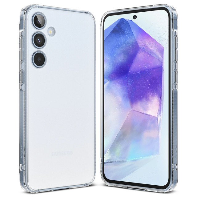 Etui do Samsung Galaxy A55 5G obudowa Case Cover Ringke Fusion Matte Clear matowe przezroczyste plecki + Szkło