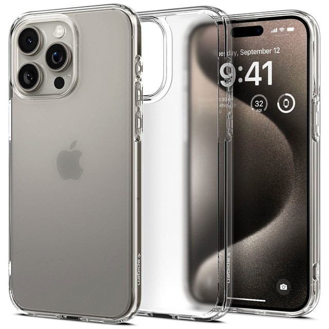 Etui do iPhone 15 Pro Max Spigen Ultra Hybrid Case obudowa plecki matowe przezroczyste Frost Clear